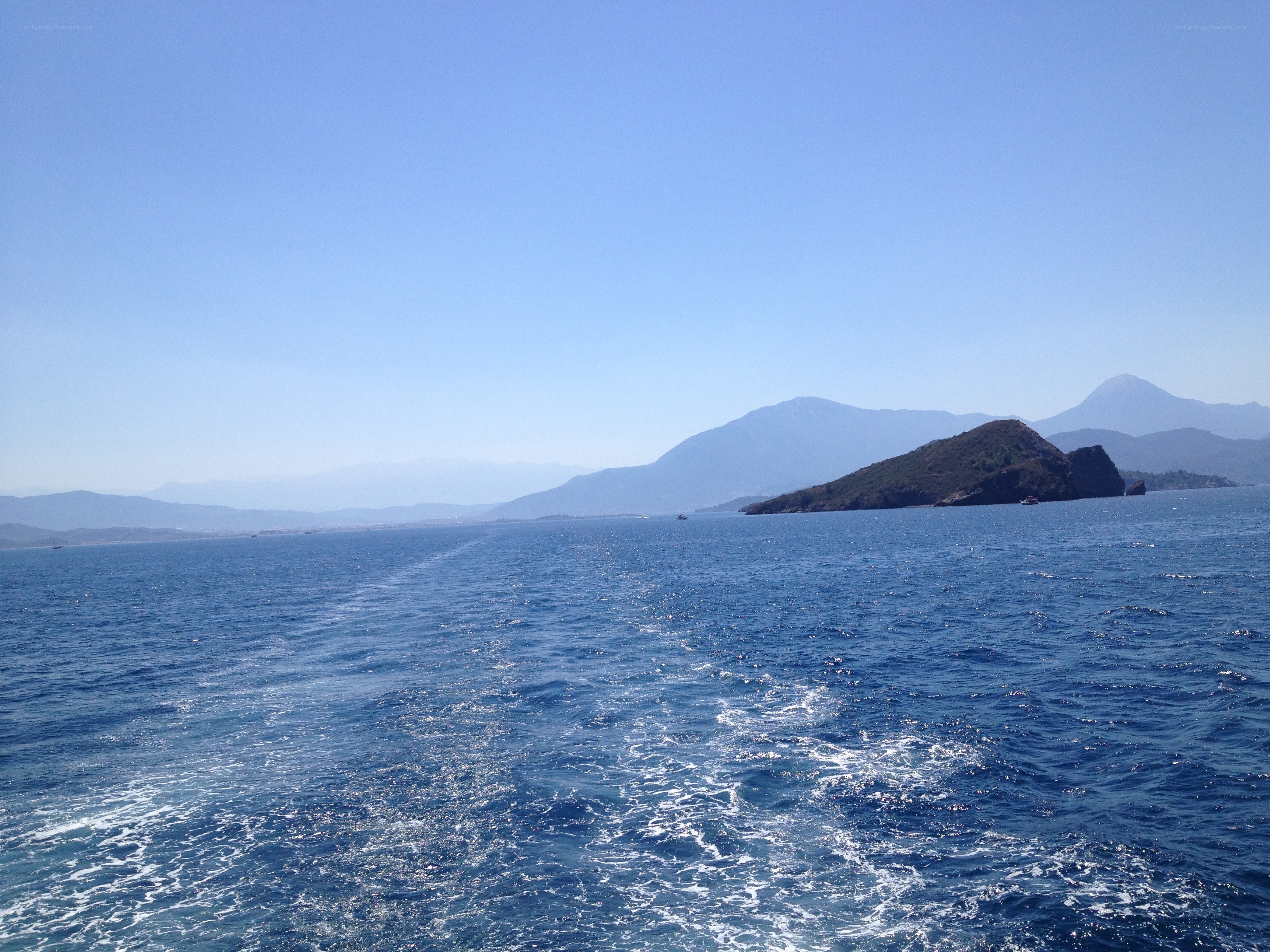 Island view from a boat