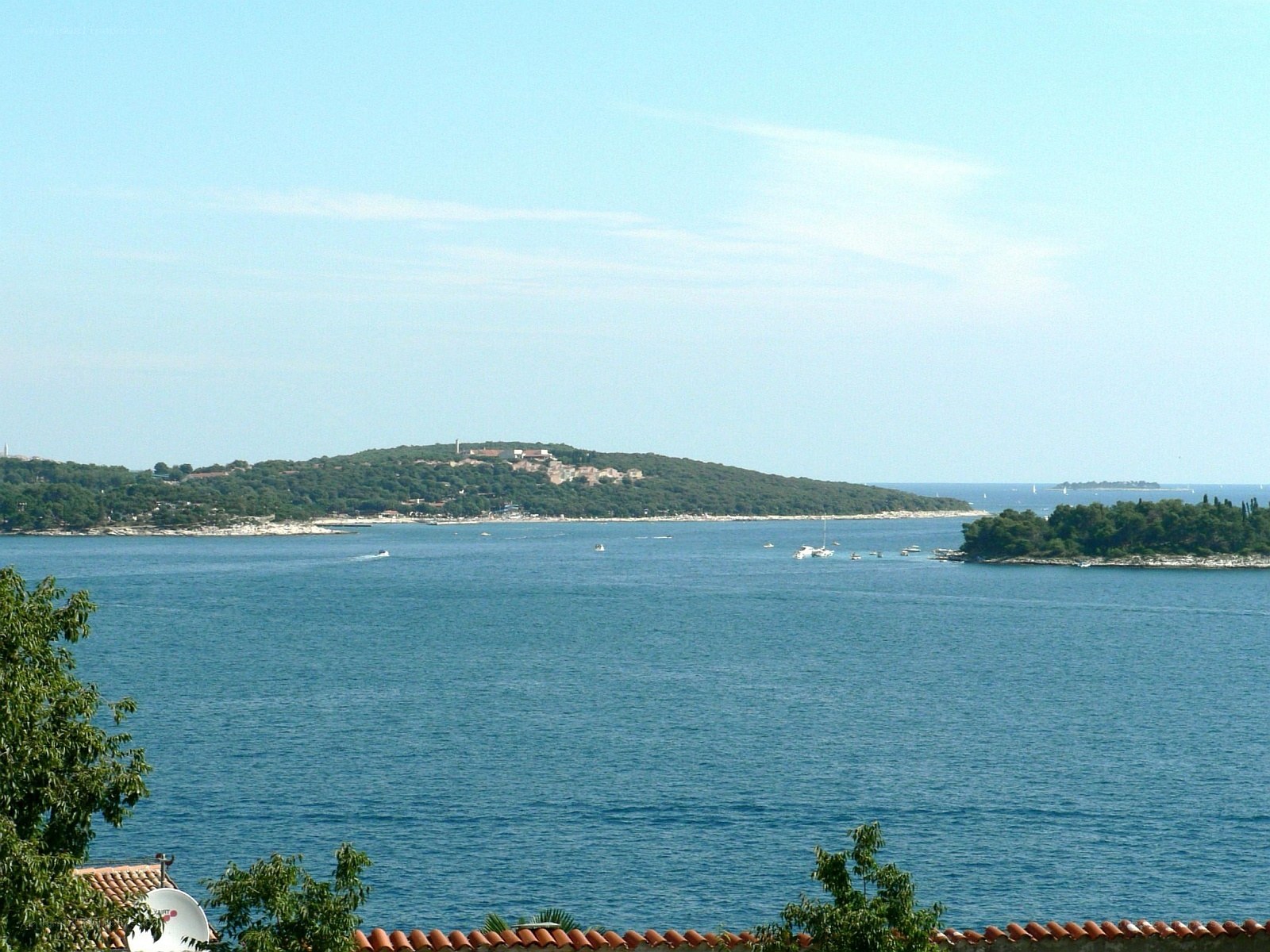 Island view from coastal town