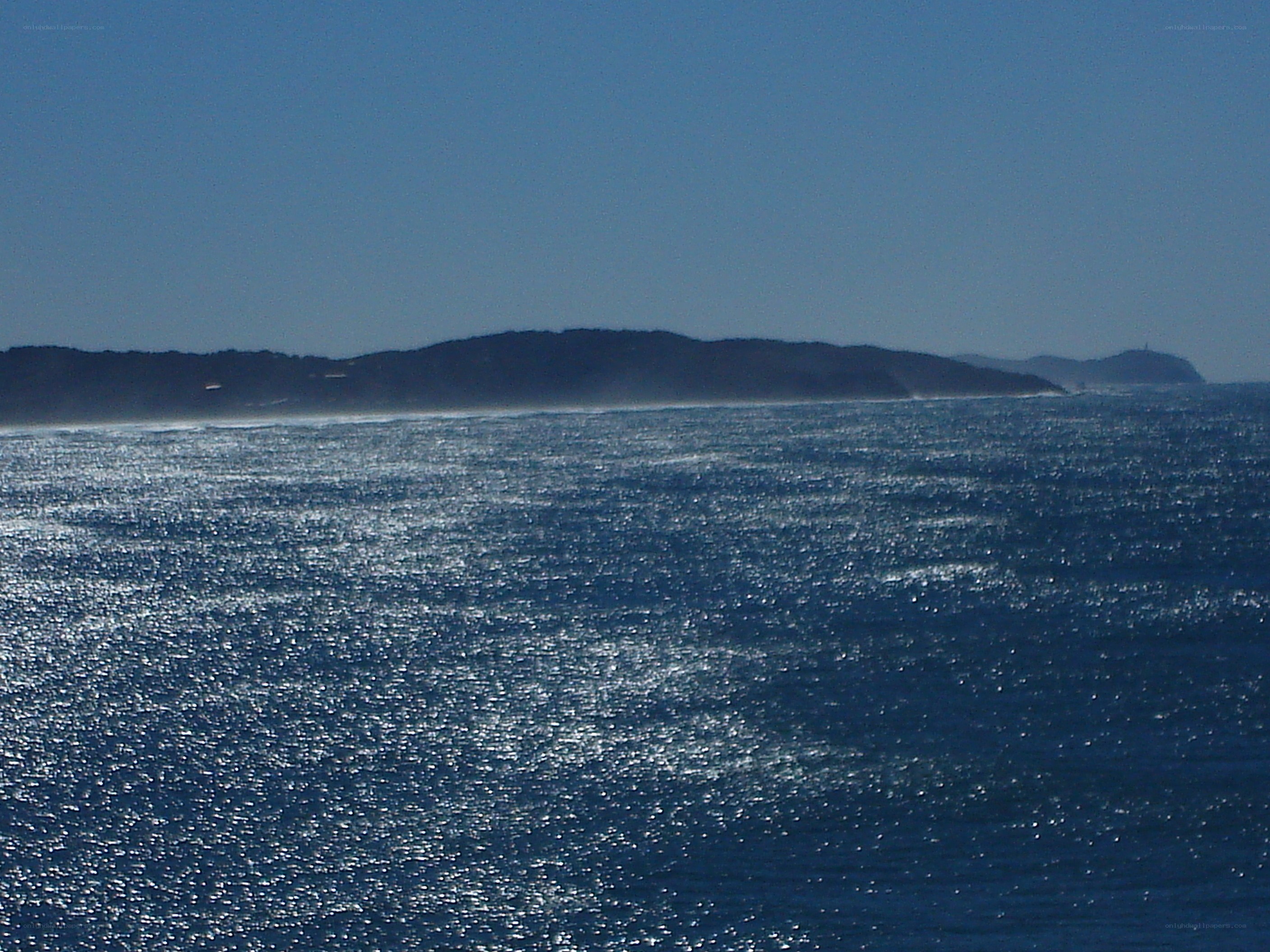 Island view from the sea