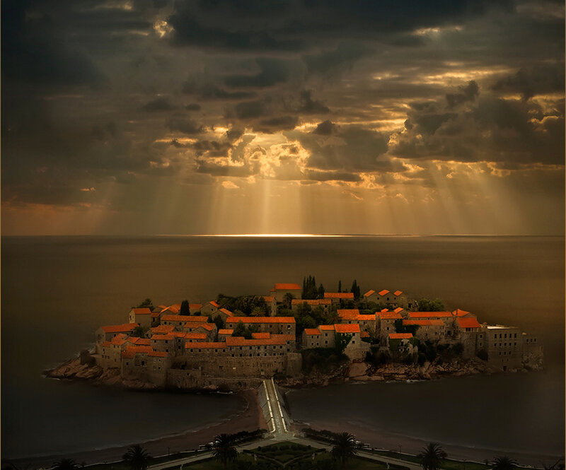 Island Village at Sunset