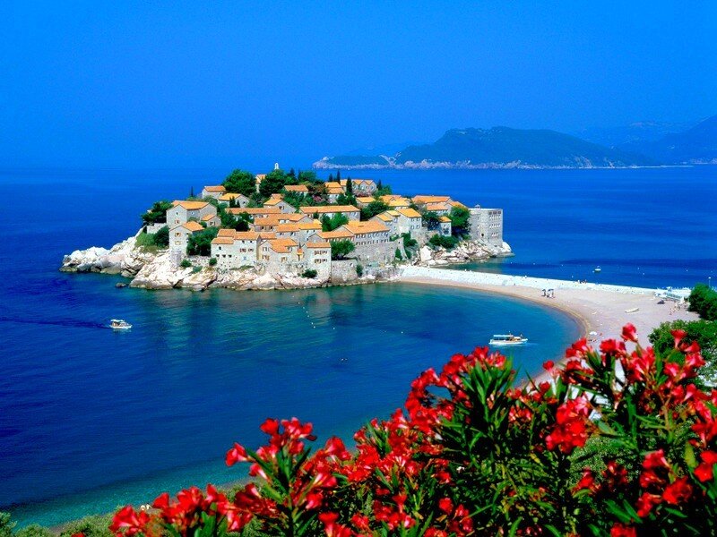 Island village by the sea