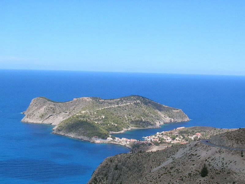 Island with Coastal Village