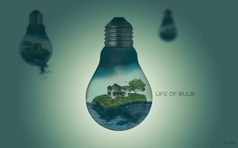 Island with House in Bulb