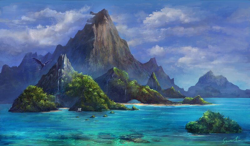 Island with Mountain