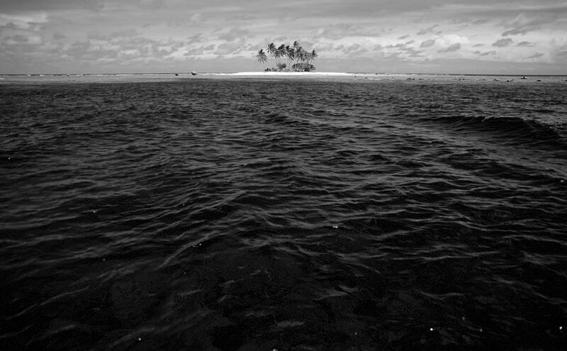 Island with palm trees