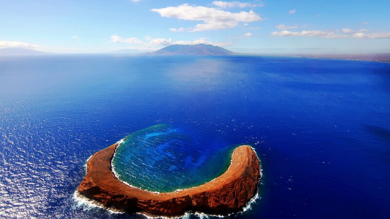 Island with Turquoise Lagoon