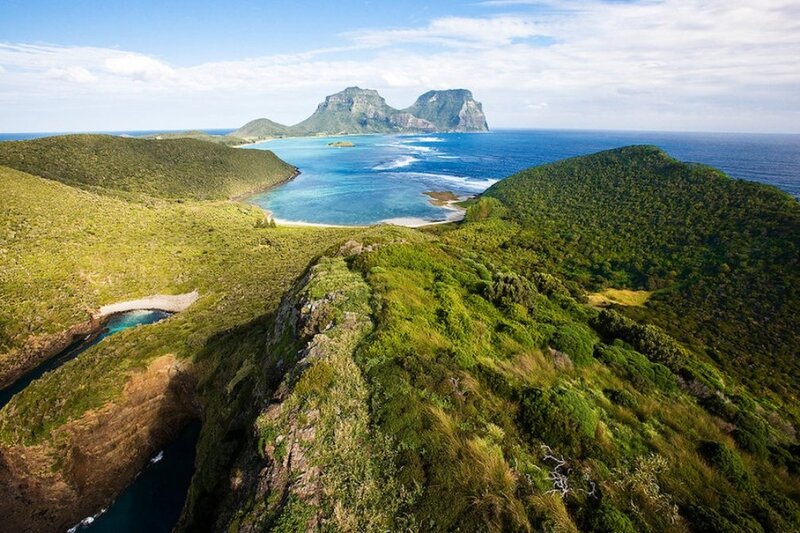Island with Twin Peaks