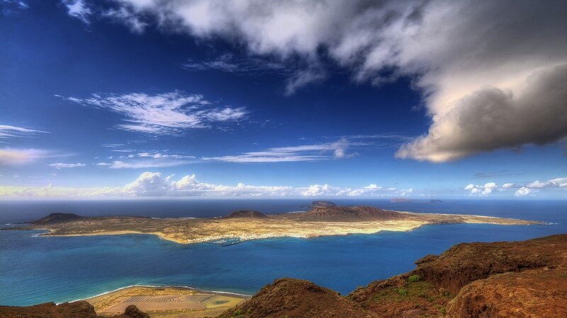 Island with Volcanic Hills