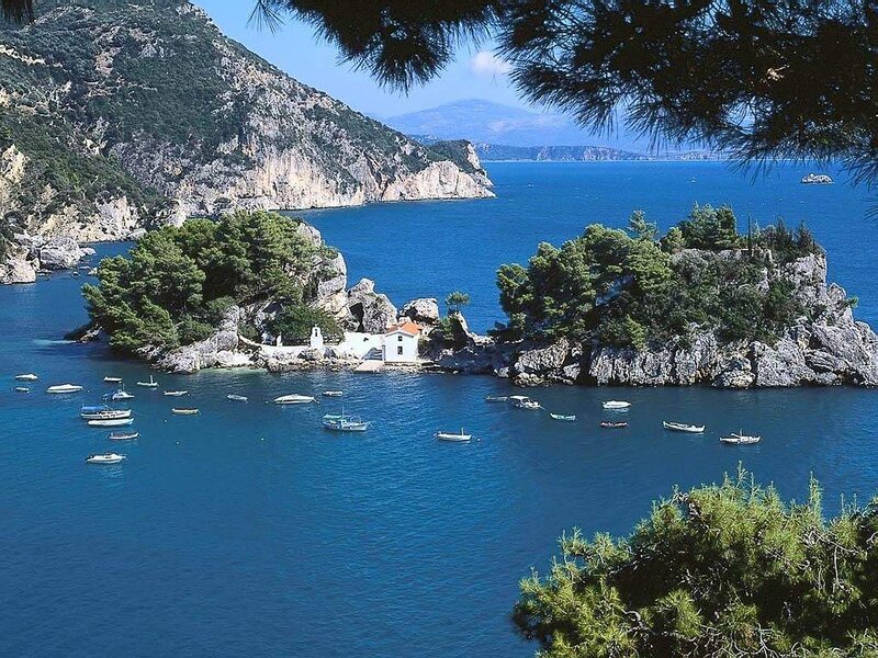 Island with White Building — Blue