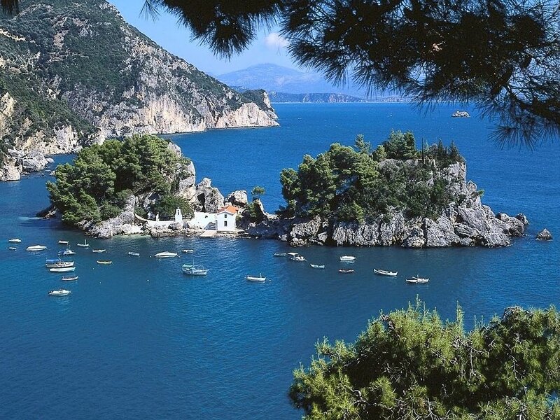 Island with White Building