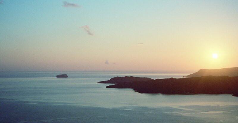 Islands at Sunset — Blue, Serene, Photograph