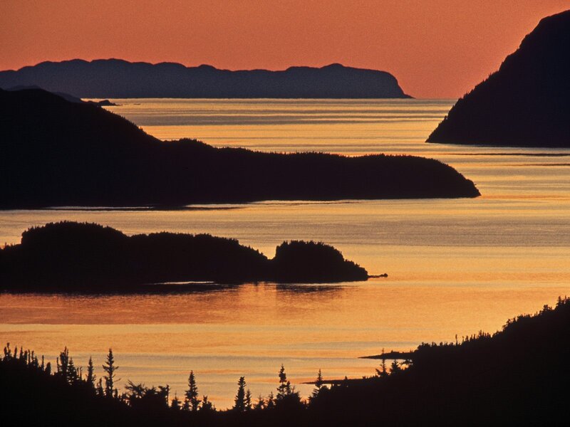 Islands at Sunset — Orange