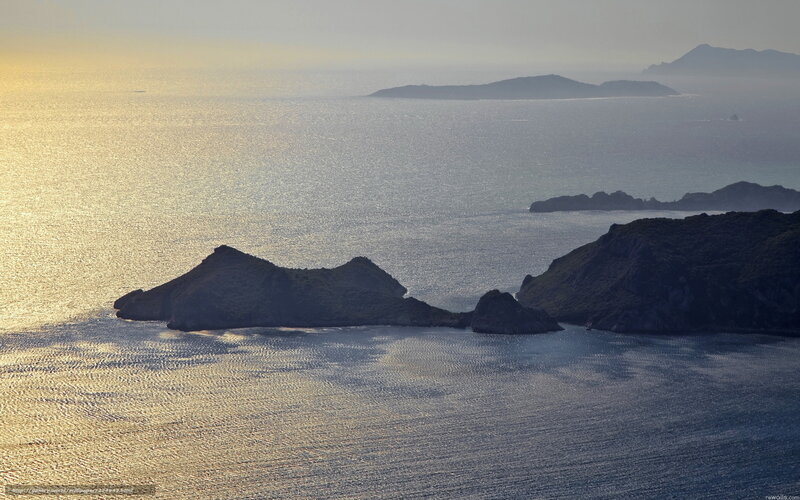 Islands at sunset
