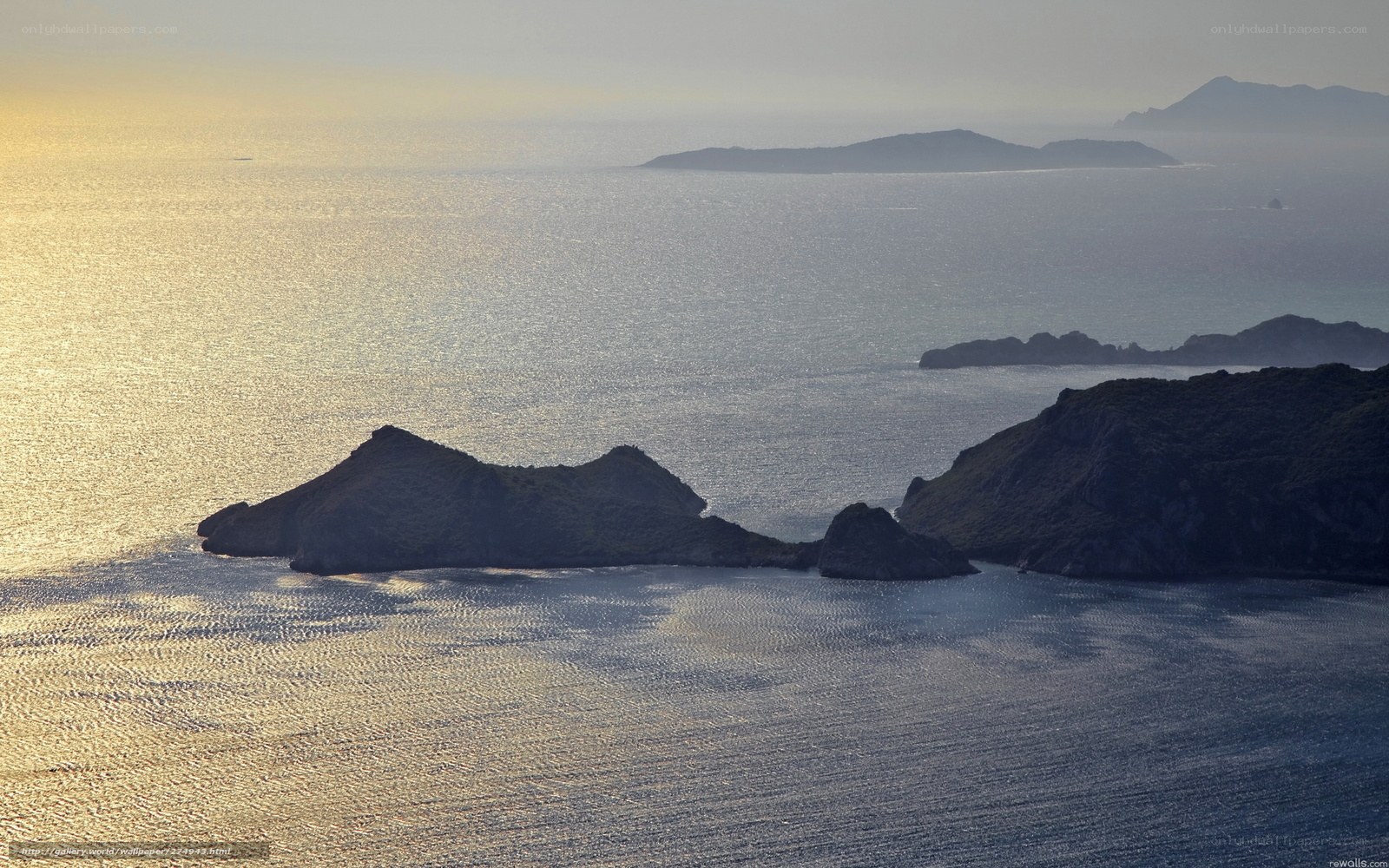 Islands at sunset
