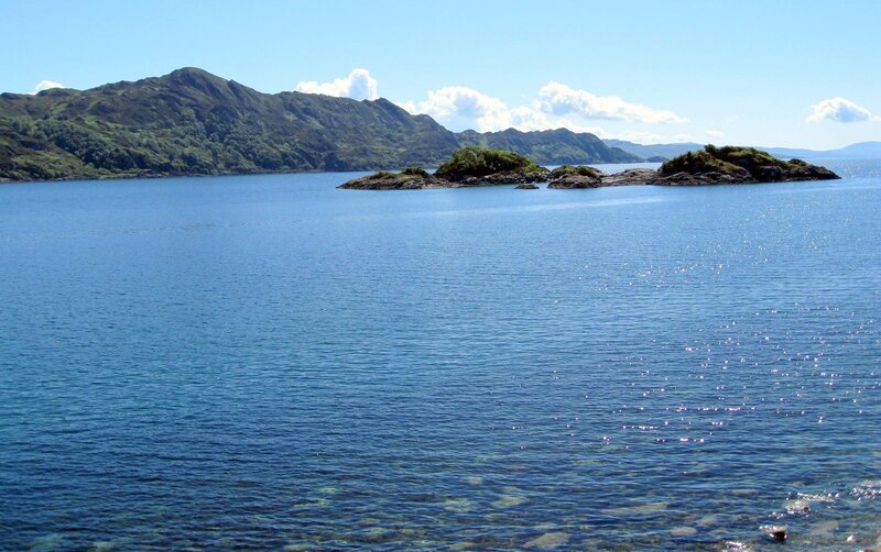 Islands in a blue sea