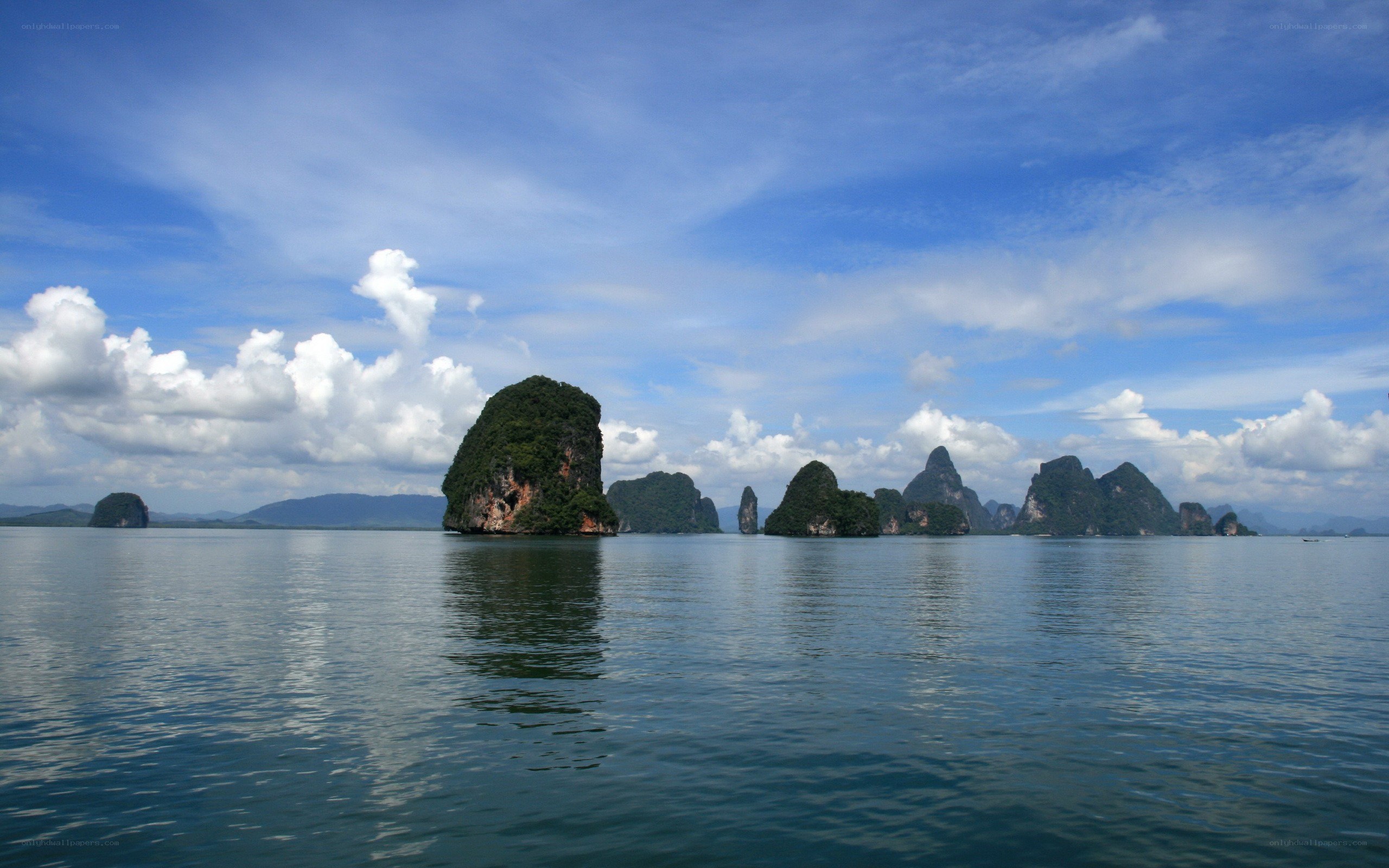 Islands in a calm sea