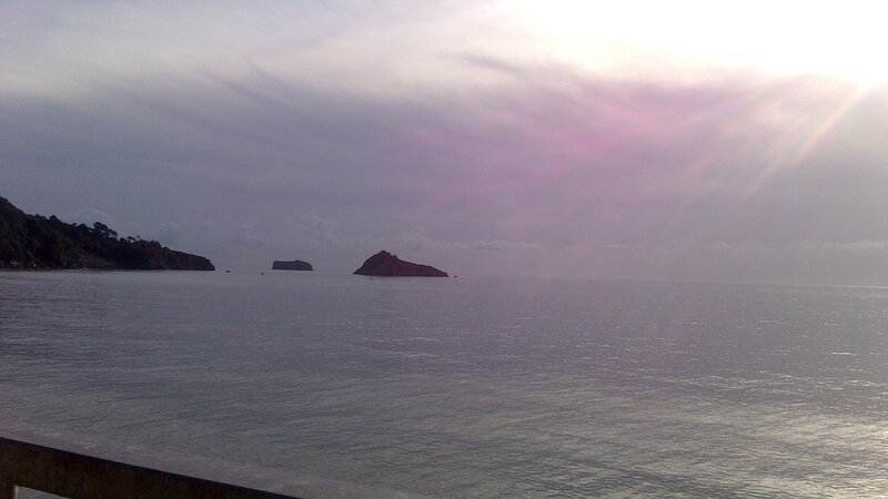 Islands in Calm Sea — Purple