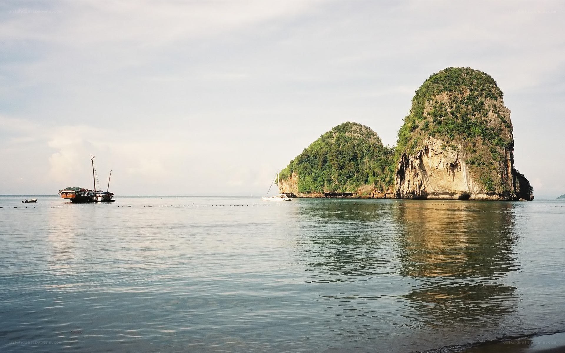 Islands in calm sea