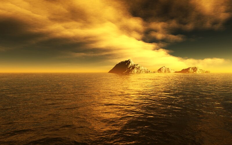 Islands in Golden Sea — Gold