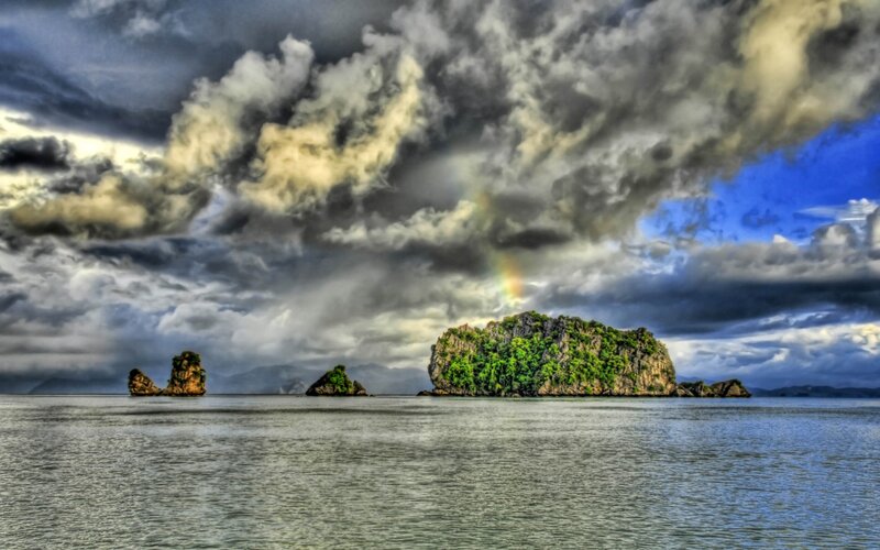 Islands in Stormy Sea
