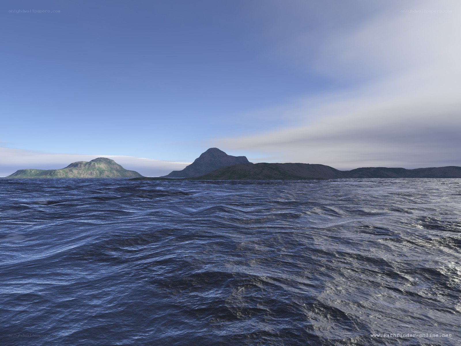 Islands in the open sea