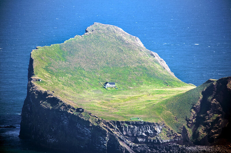 Isolated House on Cliff