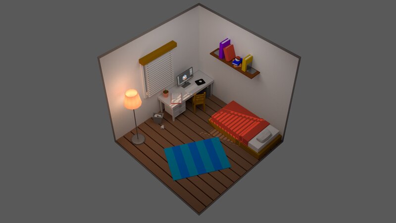 Isometric Bedroom Room
