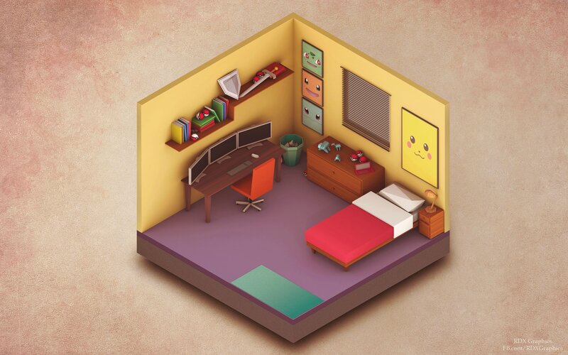 Isometric Bedroom