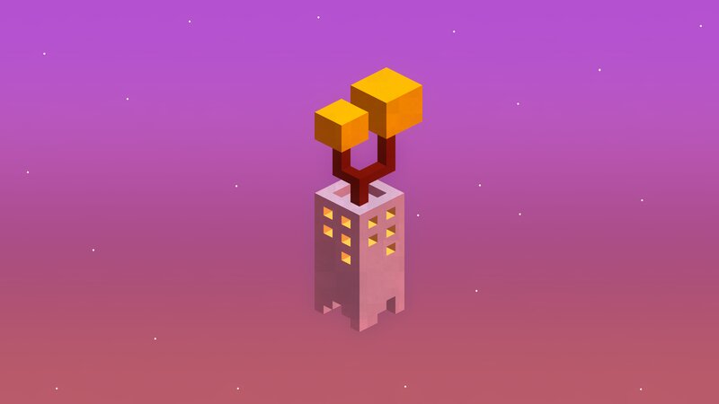 Isometric Building with Tree