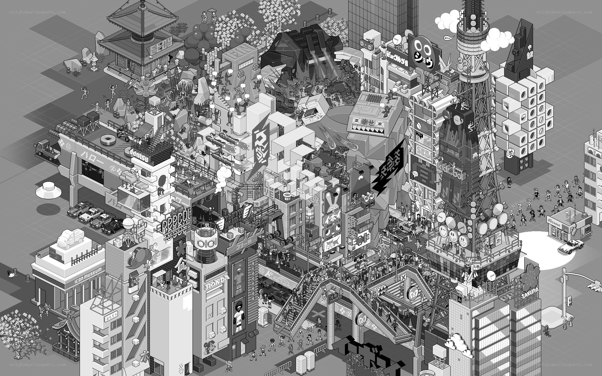 Isometric cityscape illustration