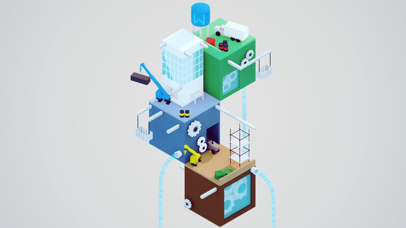 Isometric Factory Structure