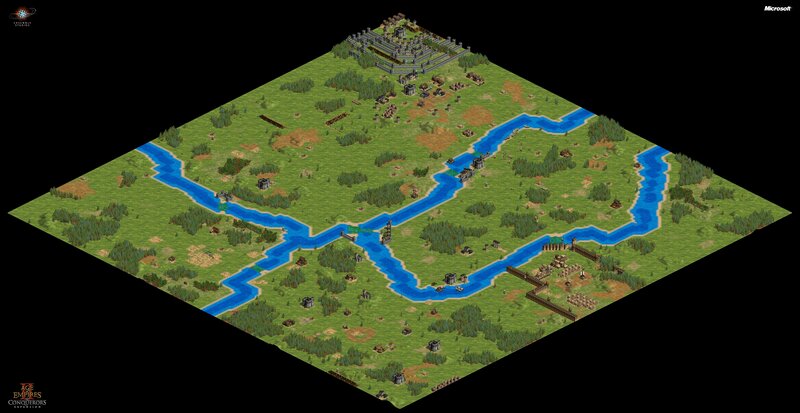 Isometric Game Map — Green