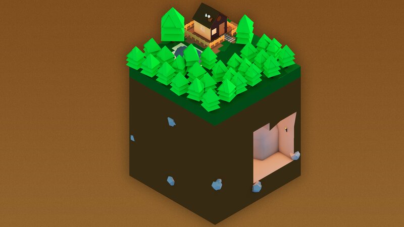 Isometric House in Forest