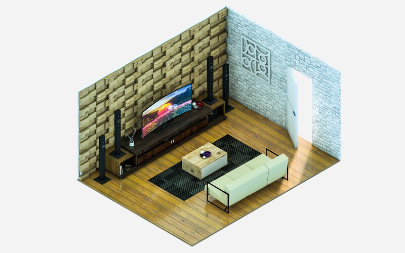 Isometric Living Room