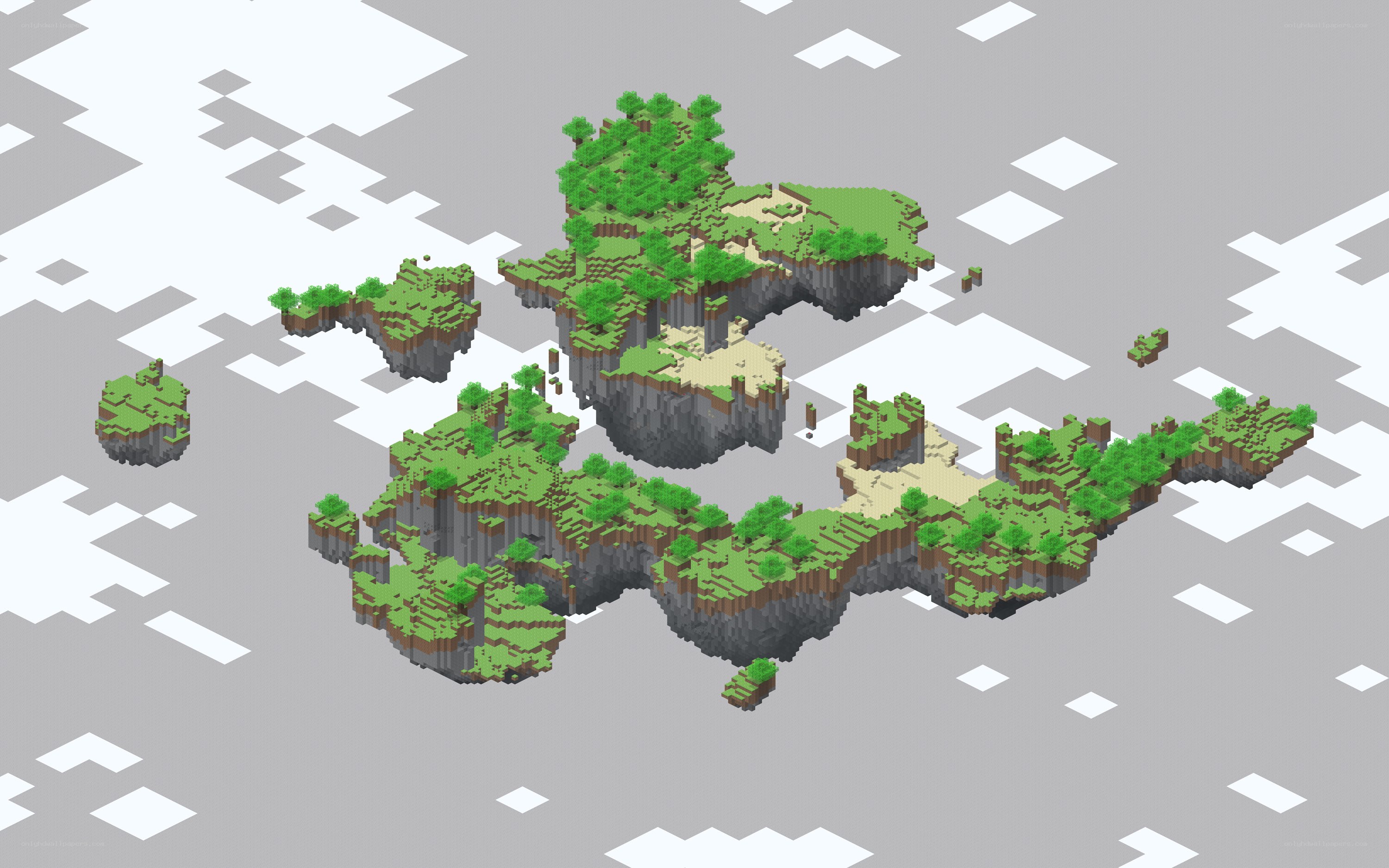 Isometric pixel art islands