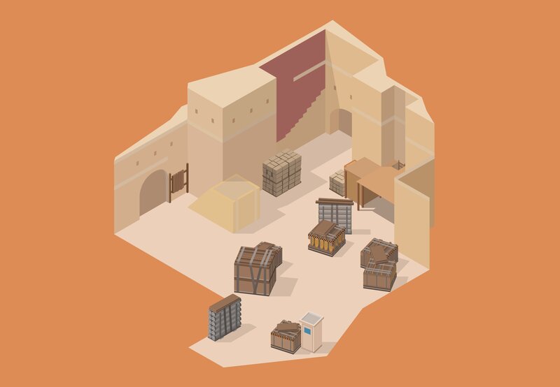 Isometric Warehouse Interior