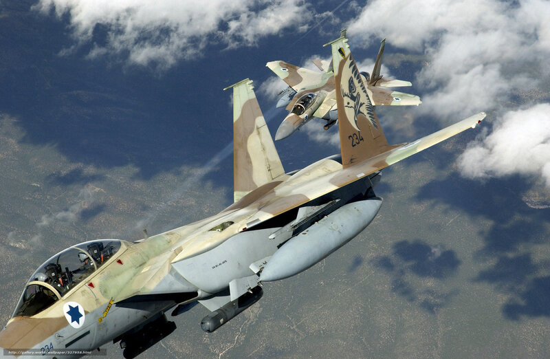 Israeli Air Force F-15s in flight