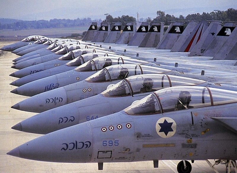 Israeli Air Force F-16s on tarmac