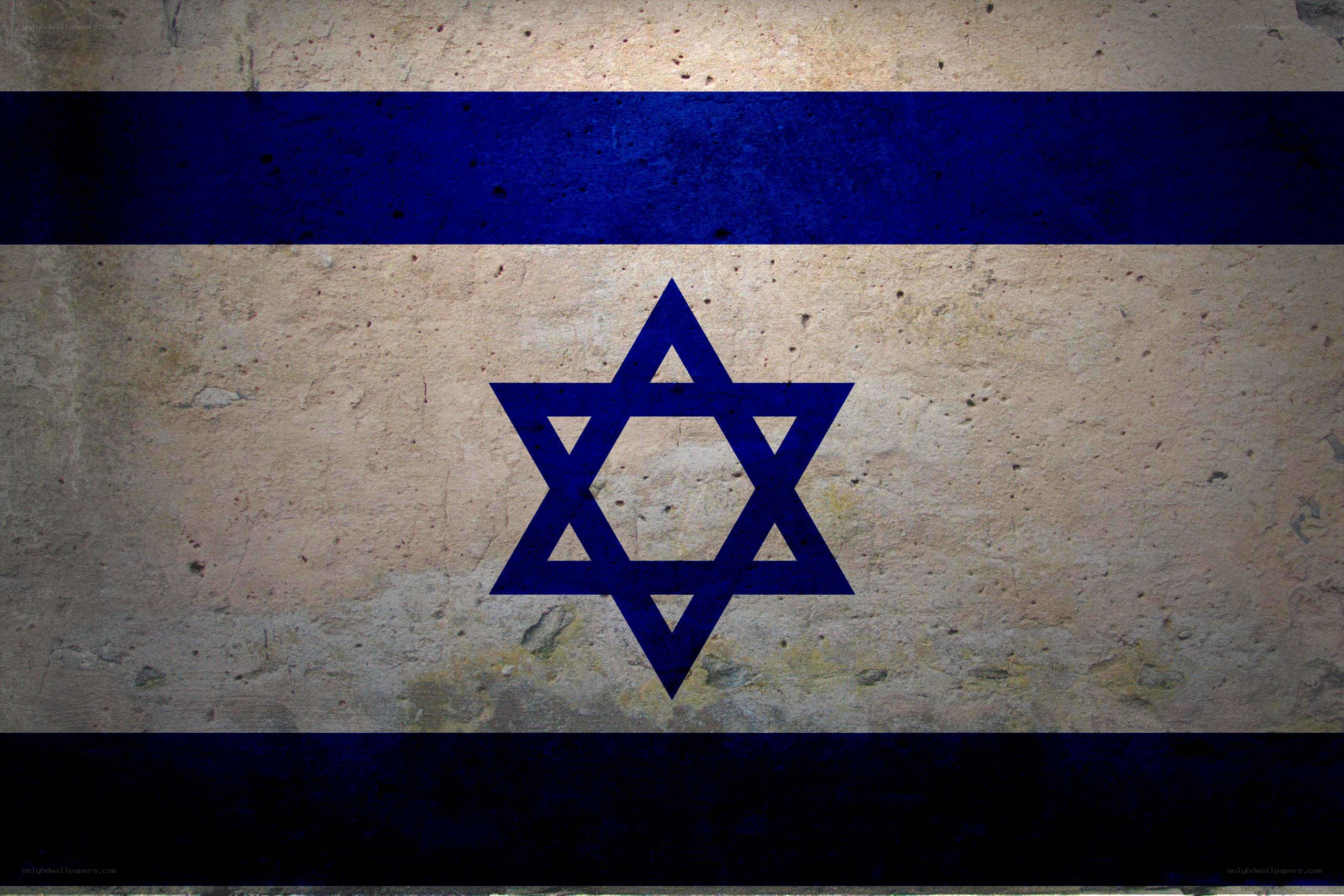 Israeli flag on textured surface