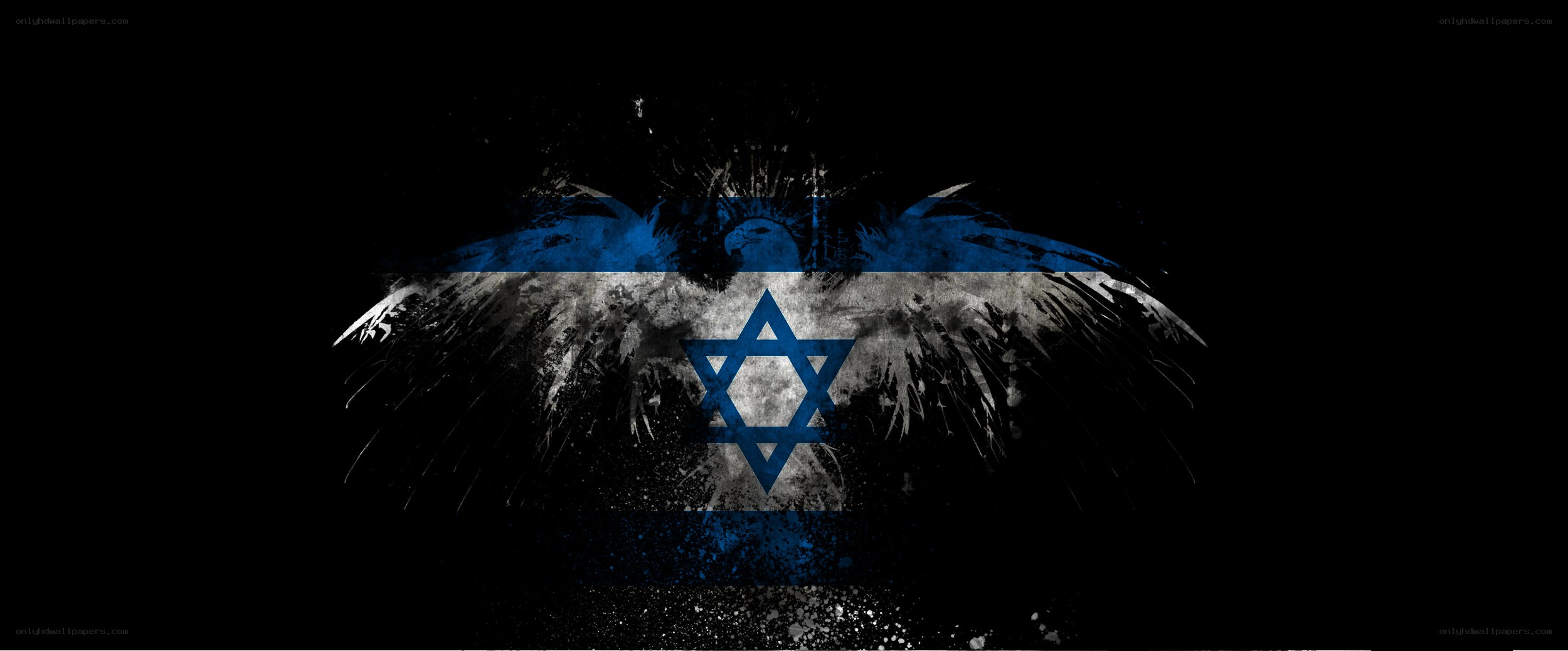 Israeli flag with eagle wings