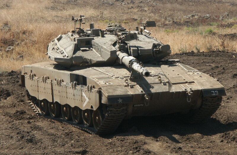 Israeli Merkava tank in field