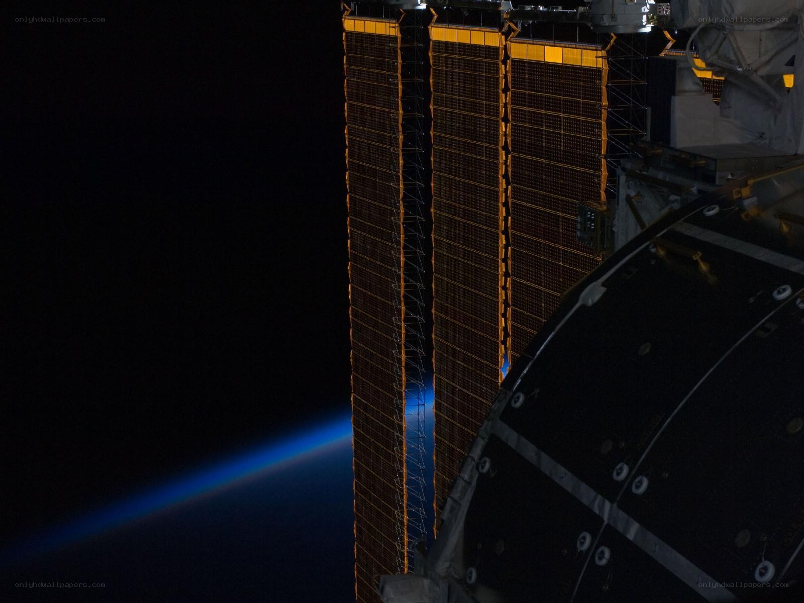 ISS solar arrays in orbit