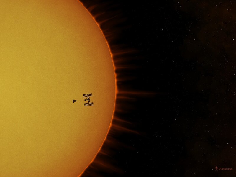 ISS transiting the Sun