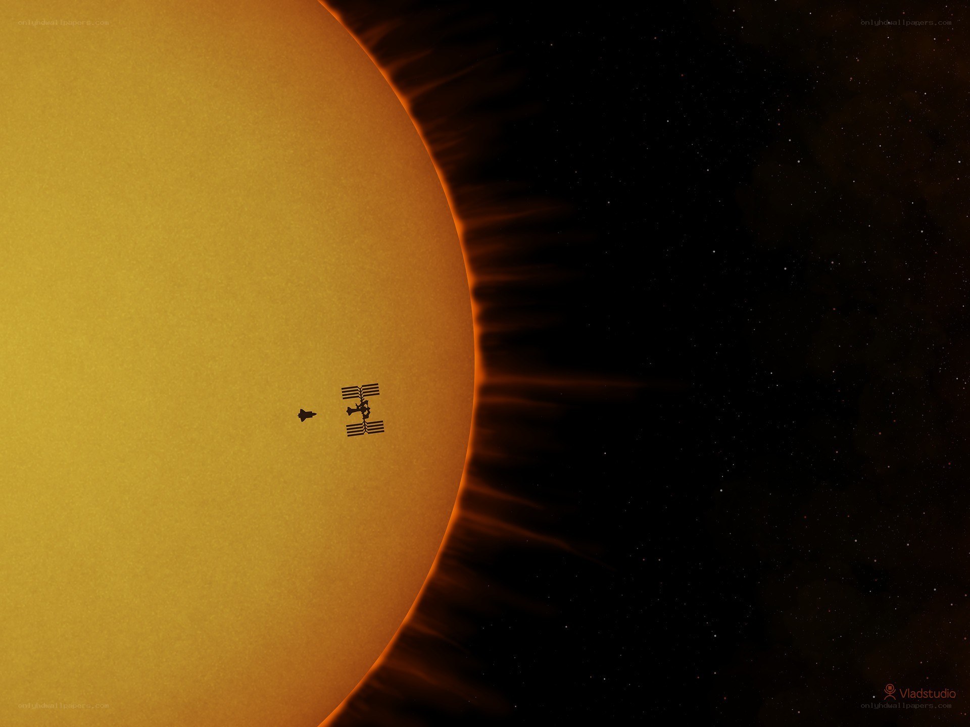 ISS transiting the Sun