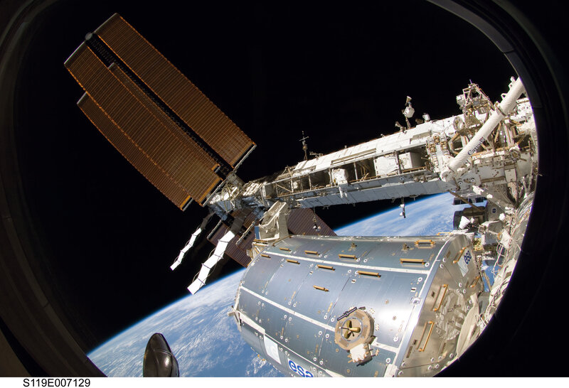 ISS view from a window