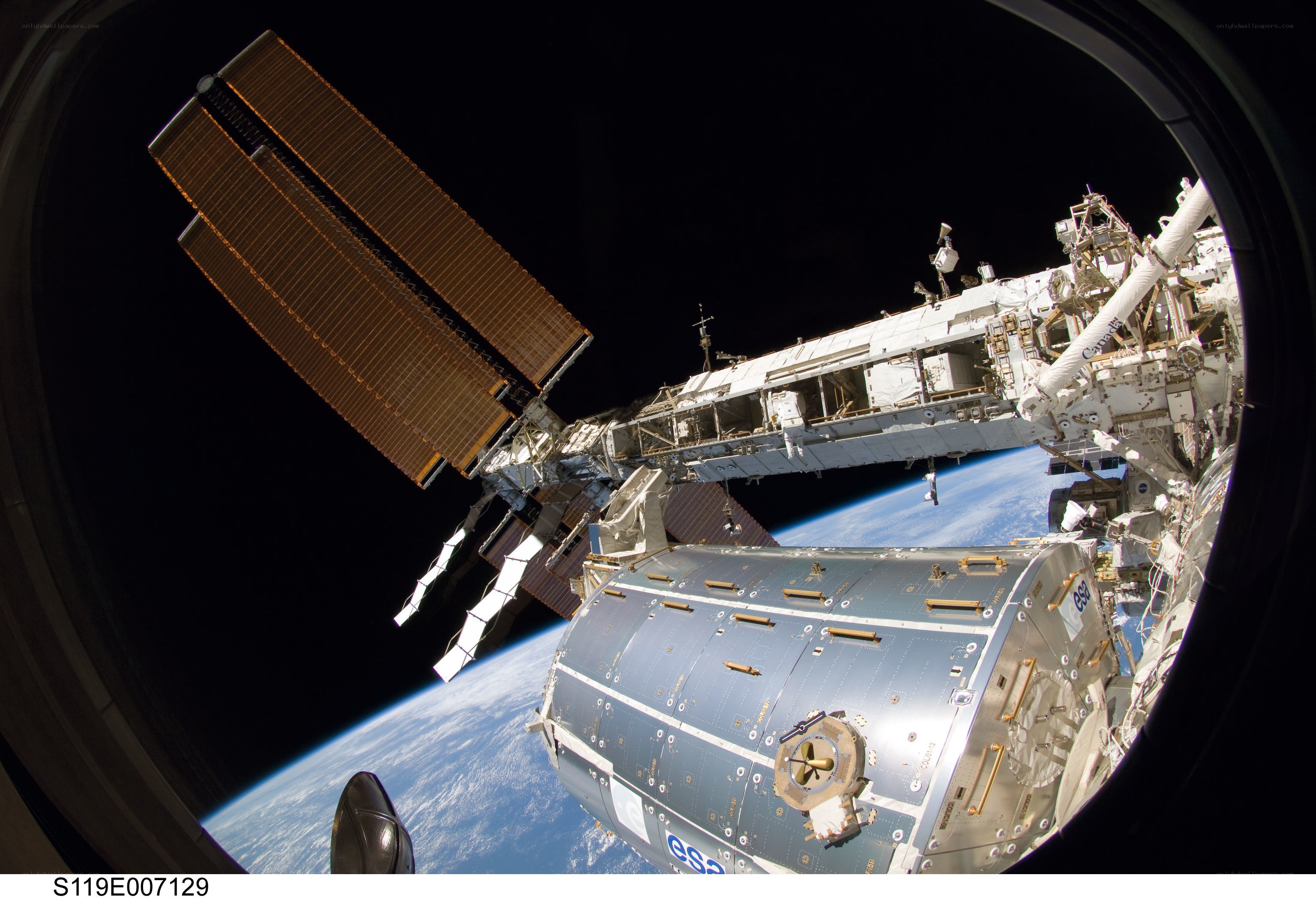 ISS view from a window
