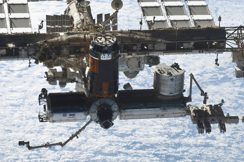 ISS with cargo spacecraft