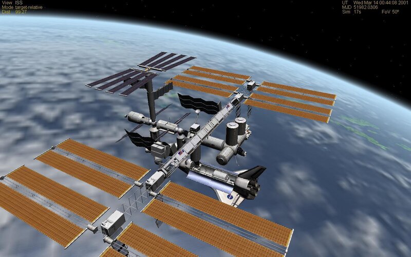 ISS with space shuttle