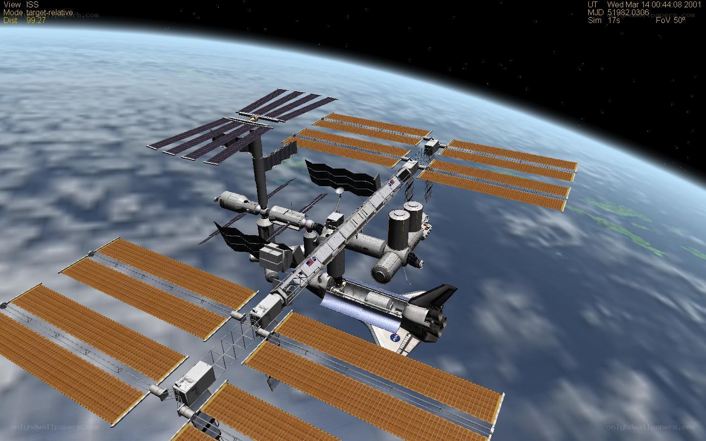 ISS with space shuttle