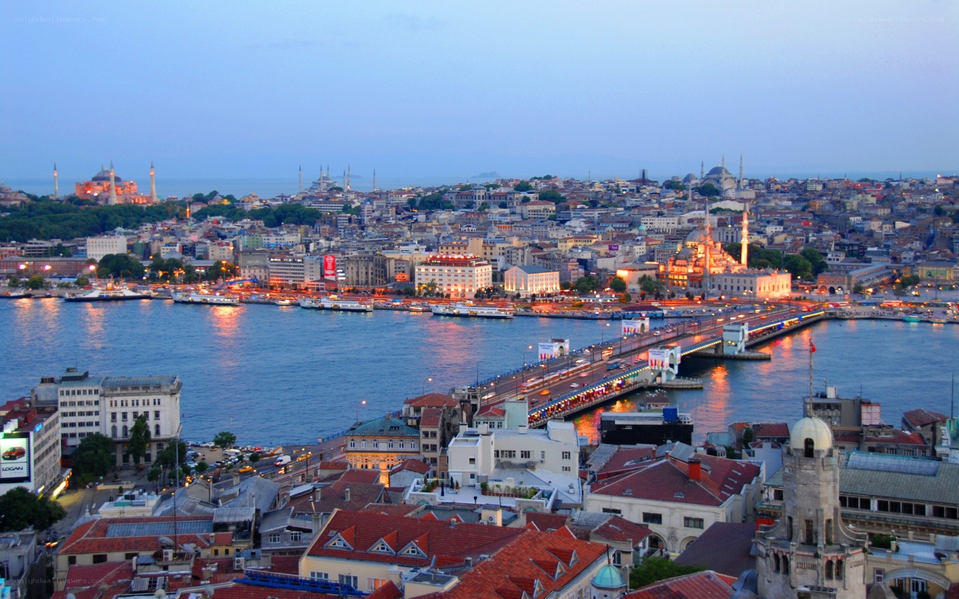 Istanbul cityscape at dusk